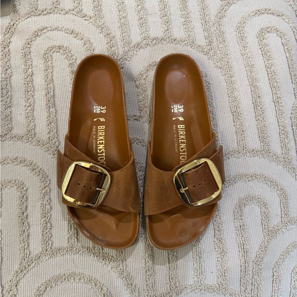 Birkenstock Madrid Big Buckle Cognac Size 39 (8 US)